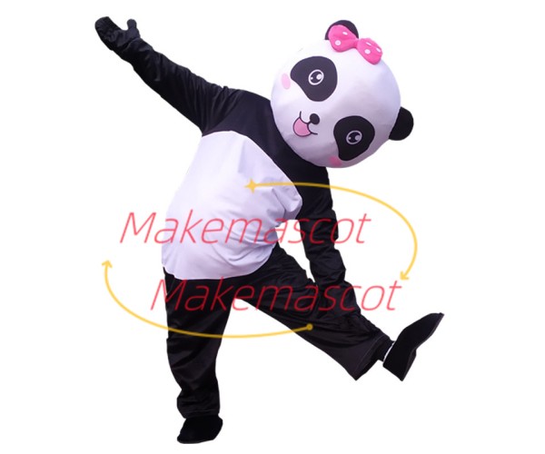 Active Lively Cartoon Panda Mascot Costume Active Lively Cartoon Panda Mascot Costume