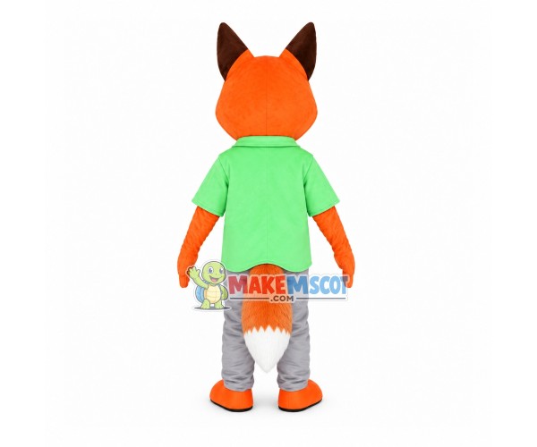 Nick Fox of The Zoo City Mascot Cartoon Costume Nick Fox of The Zoo City Mascot Cartoon Costume
