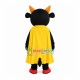 Cartoon Black Calf Wearing Cloak Mascot Costume Cartoon Black Calf Wearing Cloak Mascot Costume