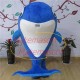 Stunned Cartoon Big-eyed Dolphin Mascot Costume Stunned Cartoon Big-eyed Dolphin Mascot Costume