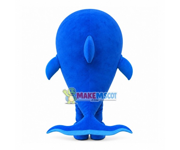 Stunned Cartoon Big-eyed Dolphin Mascot Costume Stunned Cartoon Big-eyed Dolphin Mascot Costume