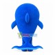 Stunned Cartoon Big-eyed Dolphin Mascot Costume Stunned Cartoon Big-eyed Dolphin Mascot Costume