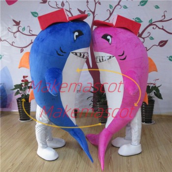Shark Couple In Harmony Mascot Adult Costume