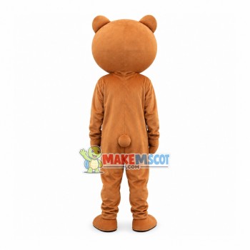 Brown Bear With Sunglasses Cartoon Mascot Costume