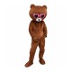 Brown Bear With Heart-shaped Sunglasses Mascot Costume Brown Bear With Heart-shaped Sunglasses Mascot Costume