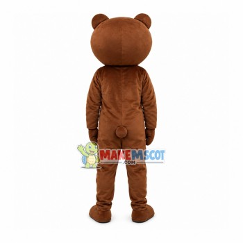 Brown Bear With Heart-shaped Sunglasses Mascot Costume