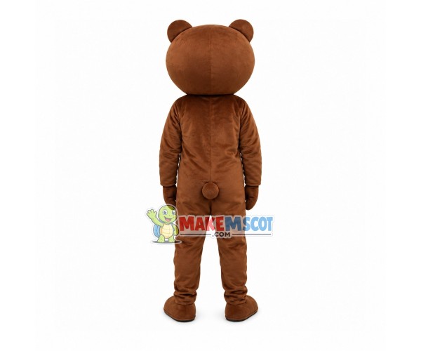 Brown Bear With Heart-shaped Sunglasses Mascot Costume Brown Bear With Heart-shaped Sunglasses Mascot Costume