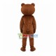 Brown Bear With Heart-shaped Sunglasses Mascot Costume Brown Bear With Heart-shaped Sunglasses Mascot Costume