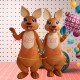 Harmonious Kangaroo Twins Mascot Costume Harmonious Kangaroo Twins Mascot Costume