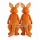 Harmonious Kangaroo Twins Mascot Costume Harmonious Kangaroo Twins Mascot Costume