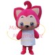 Virtual Character Pink Fox Peach Mascot Costume Virtual Character Pink Fox Peach Mascot Costume