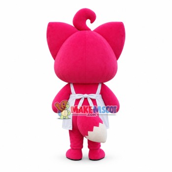 Virtual Character Pink Fox Peach Mascot Costume Virtual Character Pink Fox Peach Mascot Costume