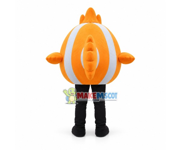 Orange Striped Clownfish Mascot Costume Orange Striped Clownfish Mascot Costume