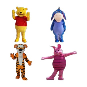 Winnie the Pooh and Friends Mascot Cartoon Costume Winnie the Pooh and Friends Mascot Cartoon Costume