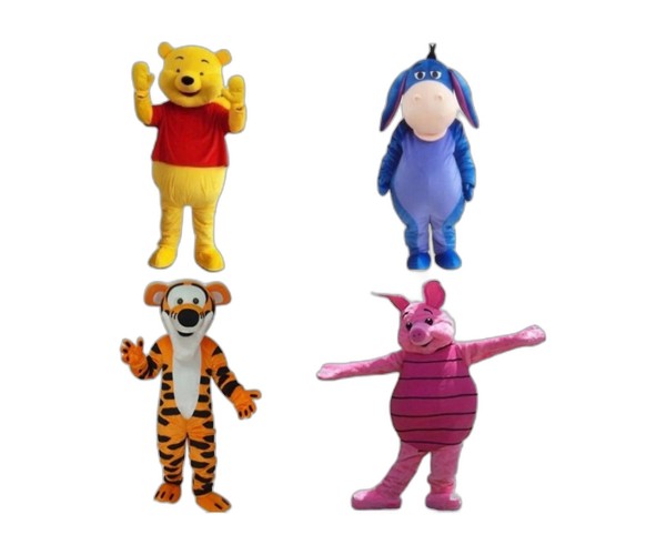 Winnie the Pooh and Friends Mascot Cartoon Costume