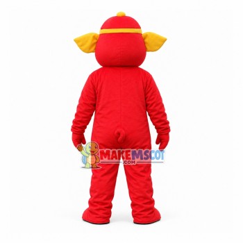 Overjoyed Bright Cartoon Pig Mascot Costume Overjoyed Bright Cartoon Pig Mascot Costume