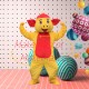 Overjoyed Bright Cartoon Pig Mascot Costume Overjoyed Bright Cartoon Pig Mascot Costume