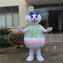 Brilliant Snowman With Flower Vest Mascot Costume