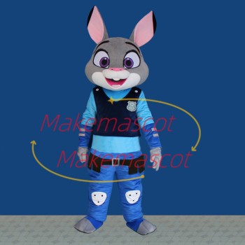 Police Officer Rabbit Judy Mascot Costume Police Officer Rabbit Judy Mascot Costume