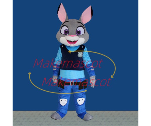 Police Officer Rabbit Judy Mascot Costume Police Officer Rabbit Judy Mascot Costume