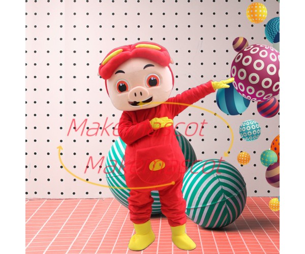 Optimistic Red GG Bond Mascot Cartoon Costume Optimistic Red GG Bond Mascot Cartoon Costume