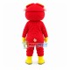 Optimistic Red GG Bond Mascot Cartoon Costume Optimistic Red GG Bond Mascot Cartoon Costume