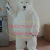 Soft Plush Polar Bear Mascot Adult Costume