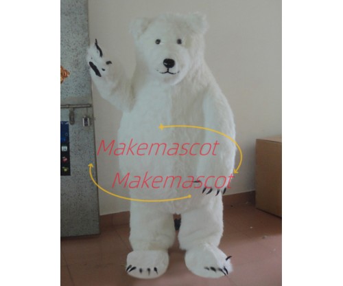 Soft Plush Polar Bear Mascot Adult Costume Soft Plush Polar Bear Mascot Adult Costume