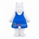 Smug Polar Bear In Blue Vest Dress Mascot Costume