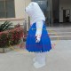 Smug Polar Bear In Blue Vest Dress Mascot Costume Smug Polar Bear In Blue Vest Dress Mascot Costume