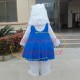 Smug Polar Bear In Blue Vest Dress Mascot Costume Smug Polar Bear In Blue Vest Dress Mascot Costume