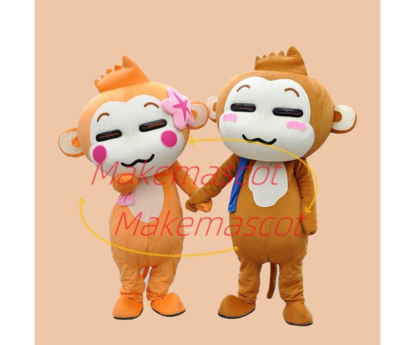 Lovable Cartoon YoCi Monkey Mascot Costume Lovable Cartoon YoCi Monkey Mascot Costume