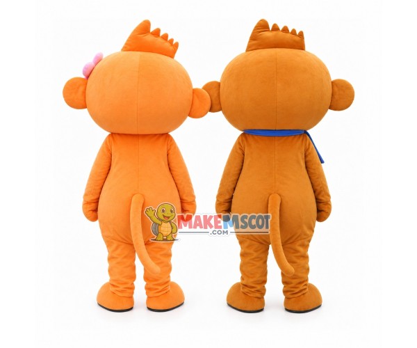 Lovable Cartoon YoCi Monkey Mascot Costume Lovable Cartoon YoCi Monkey Mascot Costume