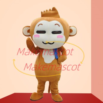 Lovable Cartoon YoCi Monkey Mascot Costume Lovable Cartoon YoCi Monkey Mascot Costume