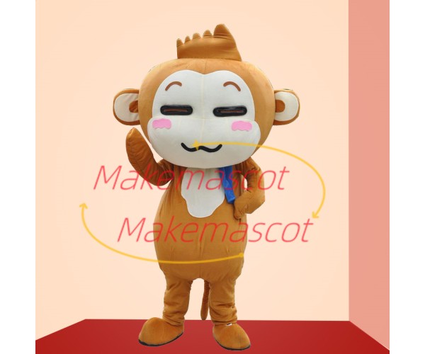Lovable Cartoon YoCi Monkey Mascot Costume Lovable Cartoon YoCi Monkey Mascot Costume
