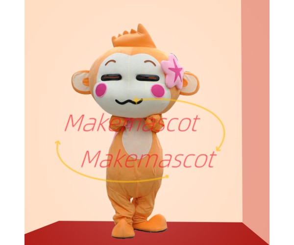 Lovable Cartoon YoCi Monkey Mascot Costume Lovable Cartoon YoCi Monkey Mascot Costume