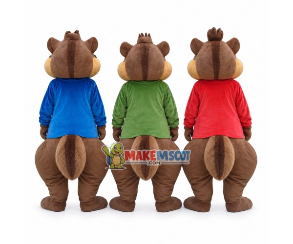 Chipmunks With Different Characters Mascot Cartoon Costume Chipmunks With Different Characters Mascot Cartoon Costume