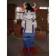 Active Cow Wearing Blue Pants Mascot Costume Active Cow Wearing Blue Pants Mascot Costume