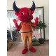 Lively Red Bull In The Bodysuit Mascot Costume Lively Red Bull In The Bodysuit Mascot Costume