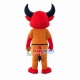Lively Red Bull In The Bodysuit Mascot Costume Lively Red Bull In The Bodysuit Mascot Costume