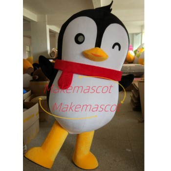 Cute Cartoon Winking Penguin Mascot Costume Cute Cartoon Winking Penguin Mascot Costume