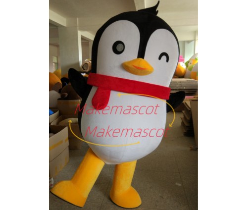Cute Cartoon Winking Penguin Mascot Costume Cute Cartoon Winking Penguin Mascot Costume