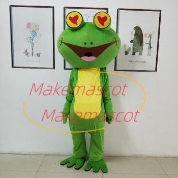Funny Frog With Eyes Showing Love Mascot Costume