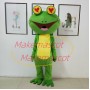 Funny Frog With Eyes Showing Love Mascot Costume