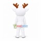 Festive Pure White Fawn Mascot Cartoon Costume