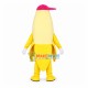 Peeled Banana With Peaked Cap Mascot Costume Peeled Banana With Peaked Cap Mascot Costume