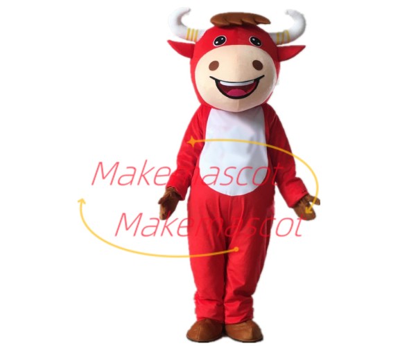 The Exuberant Cattle Cartoon Mascot Costume The Exuberant Cattle Cartoon Mascot Costume