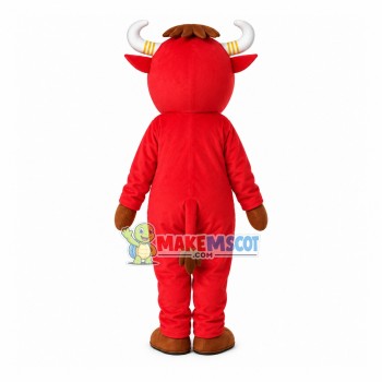 The Exuberant Cattle Cartoon Mascot Costume The Exuberant Cattle Cartoon Mascot Costume