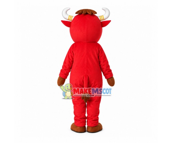 The Exuberant Cattle Cartoon Mascot Costume The Exuberant Cattle Cartoon Mascot Costume