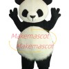 Soft Plush the Cheerful Panda Mascot Adult Costume